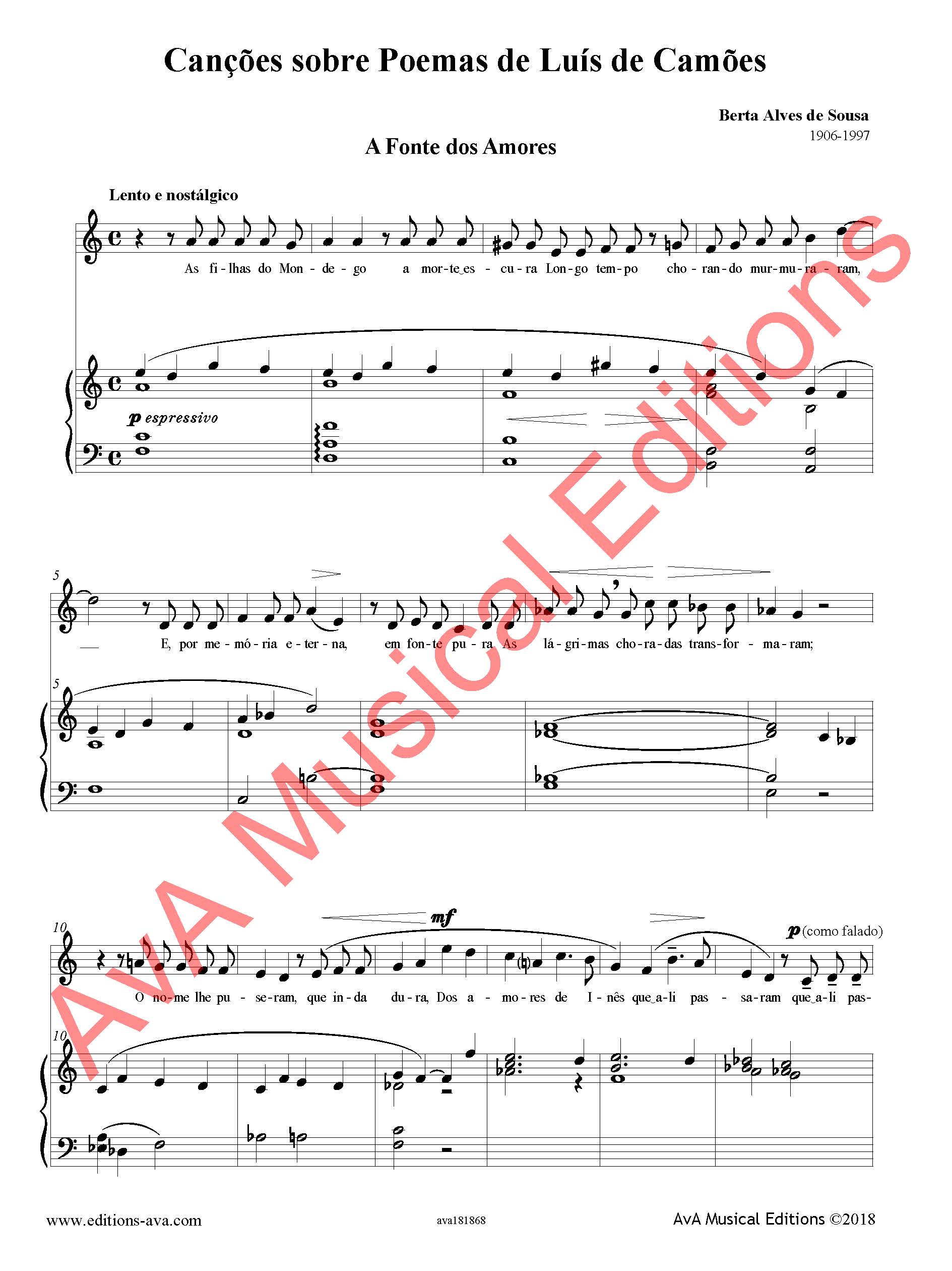 Canções sobre poemas de Luís de Camões para Voz e Piano - Image 5